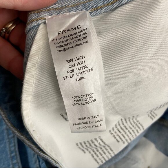 FRAME Le Italien Maxi Midi Denim skirt in Turin size 32 - Picture 7 of 7